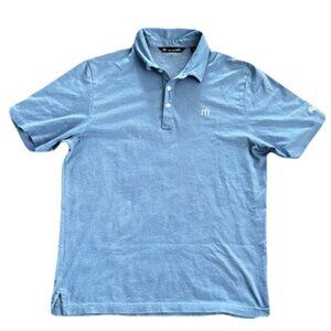 Travis Mathew Medium Blue Golf Polo Shirt